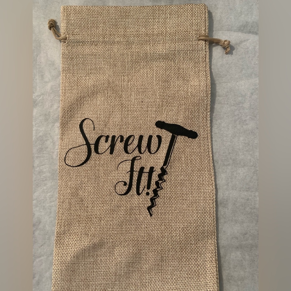 Hand designed wine bag